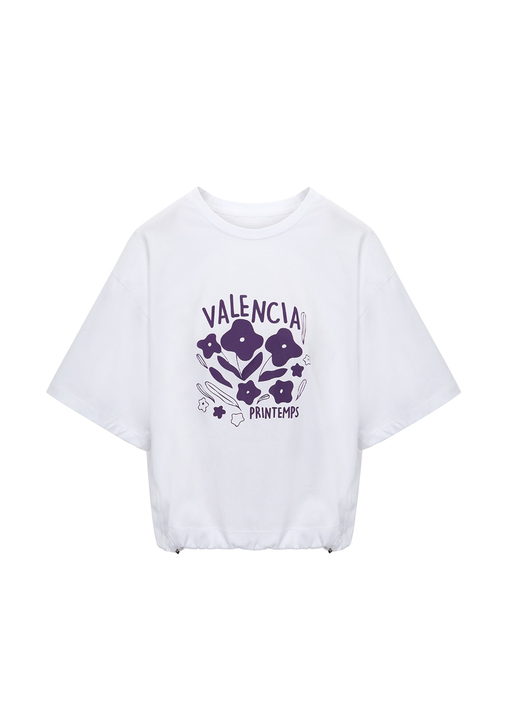 발렌시아(VALENCIA) - 발렌시아스토어	- 밑단 스트링 반팔 티셔츠 245GC55