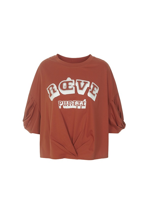 발렌시아(VALENCIA) - 발렌시아스토어	- 루즈핏 프린팅 셔링소매 티셔츠 246MC35