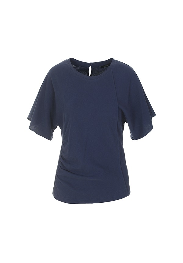 발렌시아(VALENCIA) - 발렌시아스토어	- 프릴 소매 사이드셔링  티셔츠 246MC36